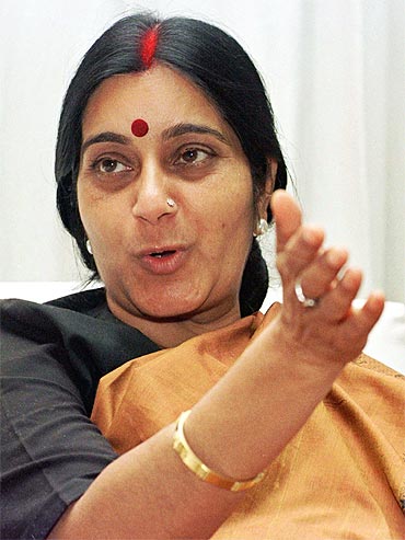 Leader of the opposition Sushma Swaraj