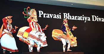 A Kathakali performance during the cultural festival