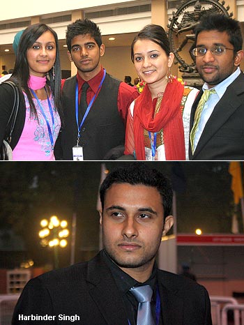 Some of the young delegates at PBD (top) and Harbinder Singh