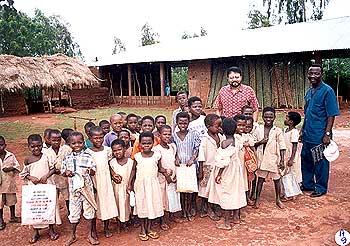 Dr. Amit Roy visiting a children's school in Togo
