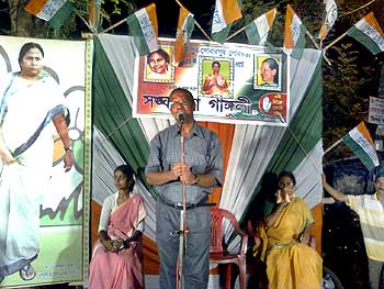 Kabir Suman at a Trinamool rally