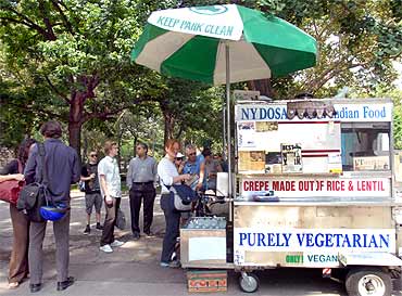 Thiru Kumar's dosa cart in New York