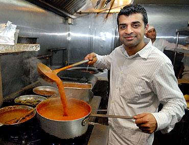 Gaurav Anand doing what he does best with his Kathi Rolls by Kabab Factory