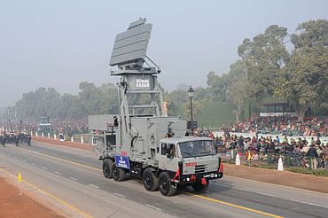 The Rohini Radar DRDO passes through Rajpath