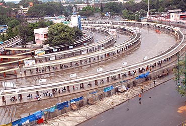 Deserted roads in Bengaluru