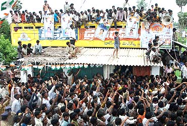 Thousands gathered at Srikakulam to catch a glimpse of Jagan