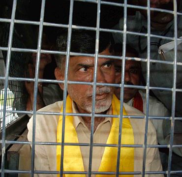 Naidu's arrest in Maha triggers protests in Andhra