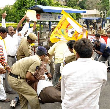 'We shall go to jail but not return to Andhra Pradesh'