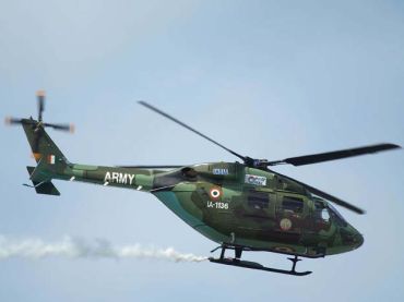 Indian Army's Advanced Light Helicopter in action over Farnborough