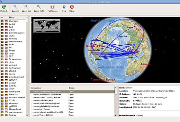 A screenshot of the Tor network