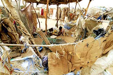 An IDP camp in strife-torn Darfur