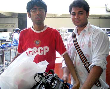 Amrit Das with a friend