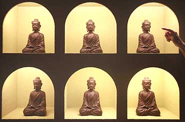 Chocolate Buddha figurines