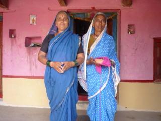 Radha Bai and Anjan Bai, residents of the village