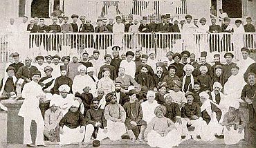 File photo shows delegates at the first session of the Congress in 1885