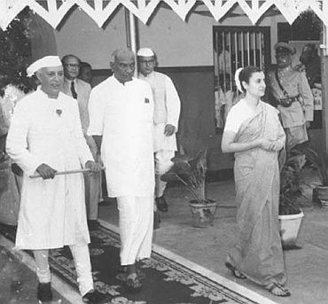 File photo shows Kamaraj (Centre) with Nehru and Indira Gandhi