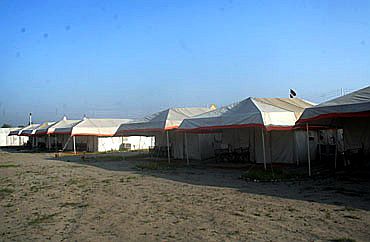 Luxury tents at the Mela venue
