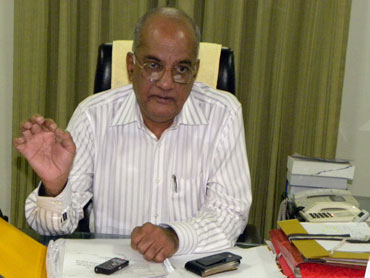 Vijay Raman, Special Director General, Anti Naxal Task Force, at his office in Raipur