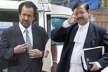 Abbas Kazmi, left, quit as defence lawyer later. Right: Public Prosecutor Ujjwal Nikam