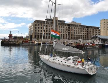 The Mhadei leaves Cape Town harbour