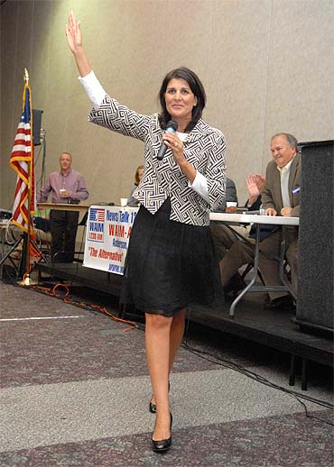 Nikki Haley on the campaign trail