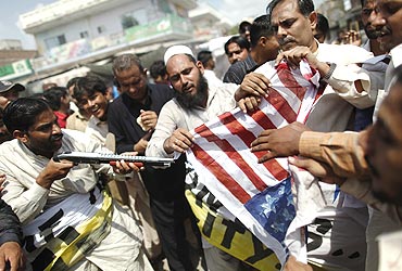 An anti-American protest in Pakistan