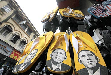 Obama is everywhere: On slippers, eggs and books!