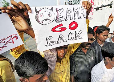 Go Back Obama, say angry protestors