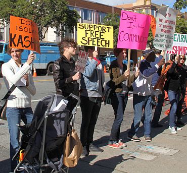 Protests outside Indian consulate in San Francisco