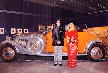 Mandhatasinhji Jadeja and his wife Kadambaridevi Jadeja at the Toronto gallery