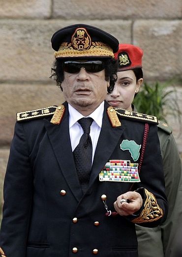 Libyan Leader Muammar al-Gaddafi