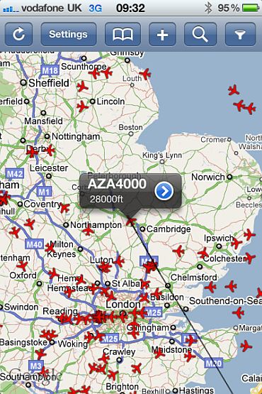 They even tracked the Pope's plane over UK