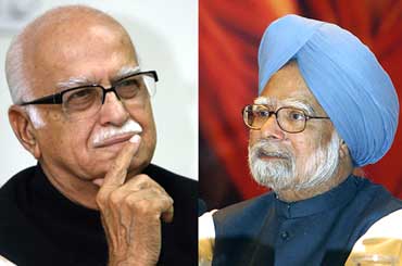 L K Advani and Manmohan Singh