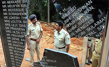 Mangalore air crash memorial was found desecrated on Tuesday