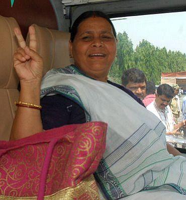 File photo of Rabri at a campaign rally