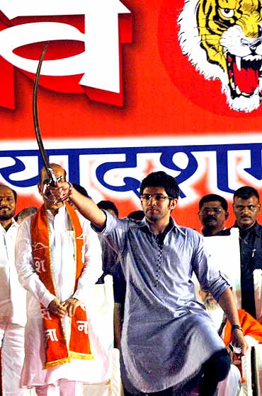 Aditya Thackeray in Sena's Dusshera rally in Mumbai