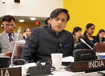 Shashi Tharoor at the UN Assembly in New York