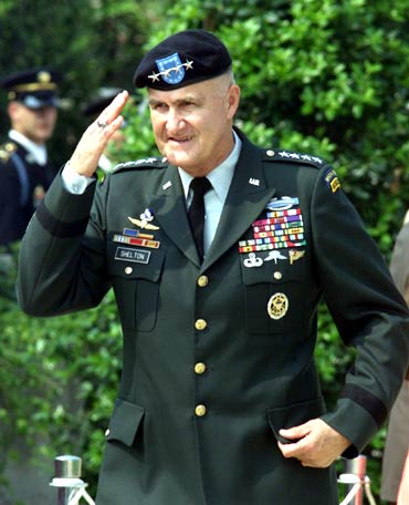 General Shilton retired in September 2001 as the top US military officer