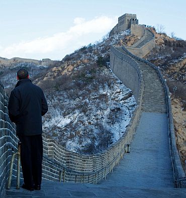 President Obama at the Great Wall of China