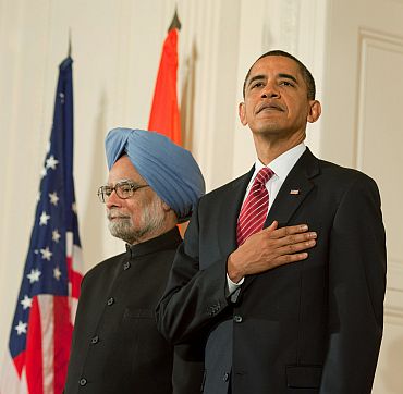 Dr Singh with President Obama, November 2009