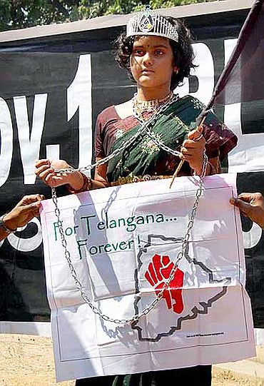 Telangana statehood protest