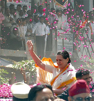 Sonia on the campaign trail