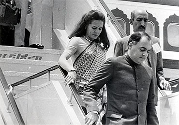 A file photo of Sonia with Rajiv Gandhi