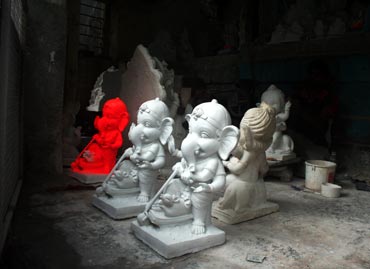 PoP Ganeshas in the store-room