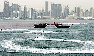 A view of the Qatar skyline
