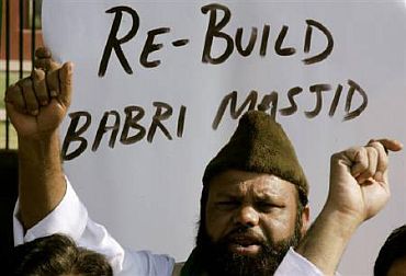 A protest against the Babri Masjid demolition in New Delhi