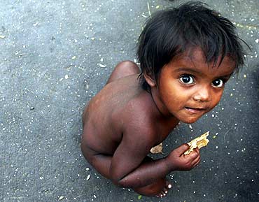 A boy at a slum in Mumbai