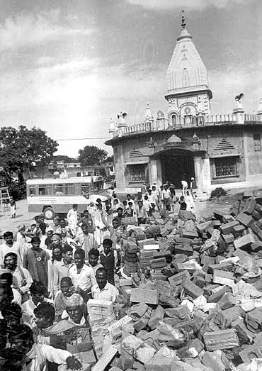 Supporters of the Ram Temple at Ayodhya
