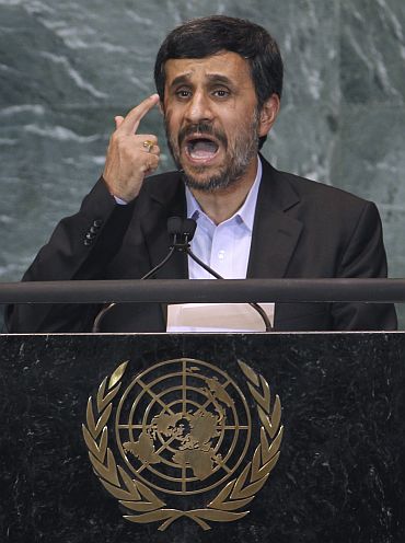 Iran's President Mahmoud Ahmadinejad addresses the 65th United Nations General Assembly