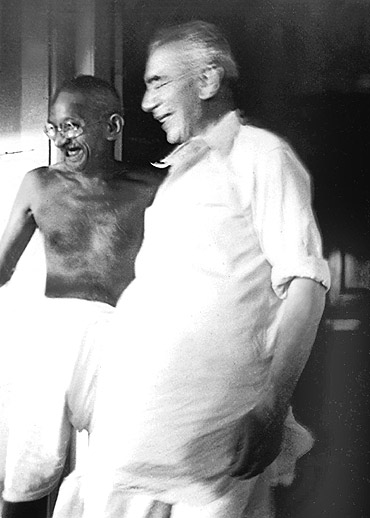 Gandhi, now the Mahatma, with his old friend Herman Kallenbach
